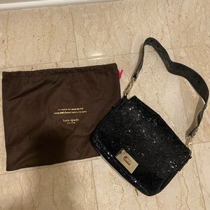 Kate Spade Black Sequin Shoulder Handbag